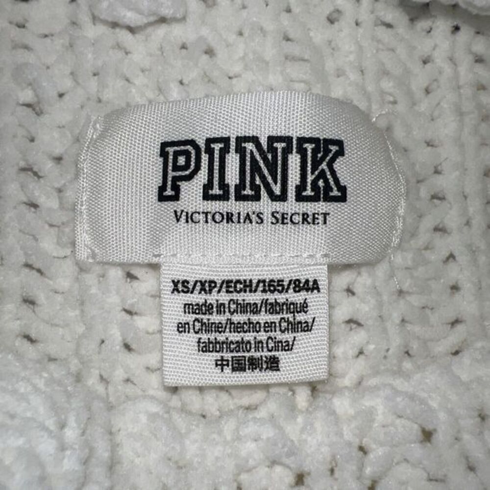Victoria Secret Knit‎ Sweater Pullover White Logo Mock Turtleneck Size XSmall - Picture 6 of 8